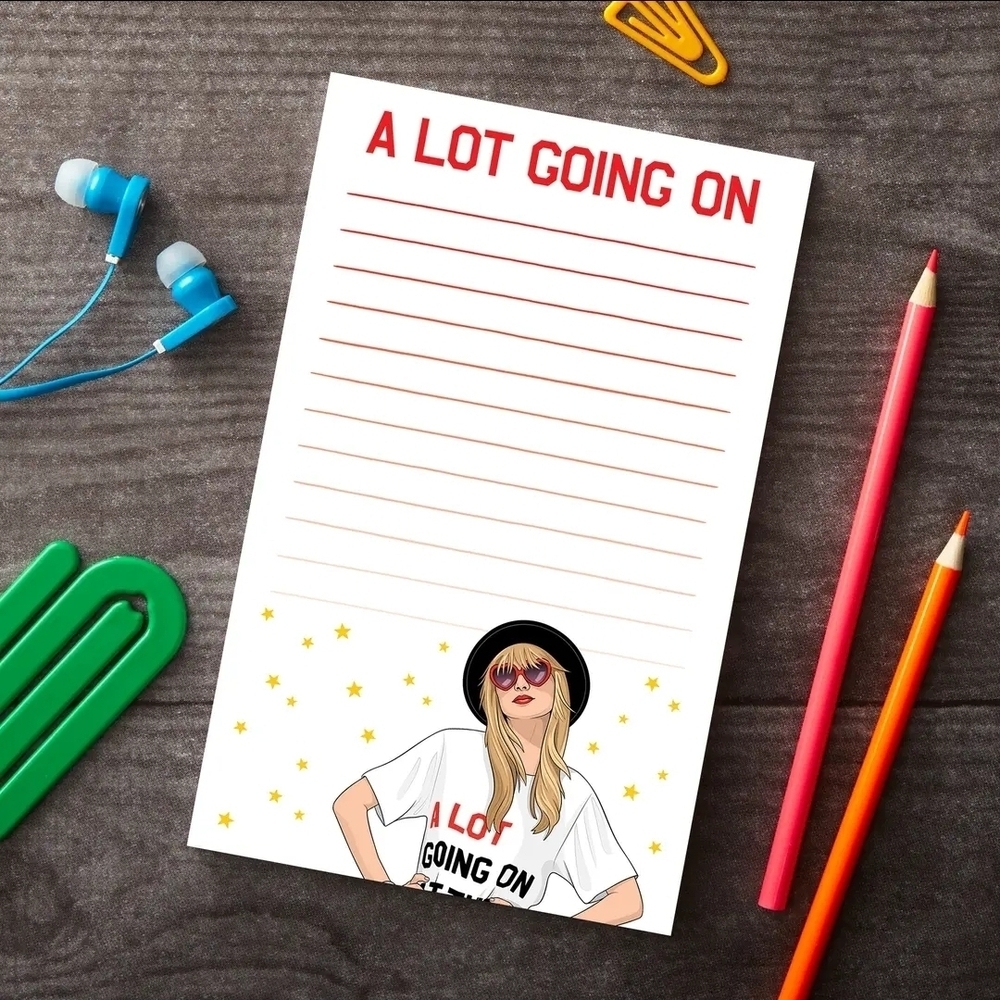 Bundle A Lot To Do Notepad And Birthday Party Card - Red and Yellow - Picture 3 of 6